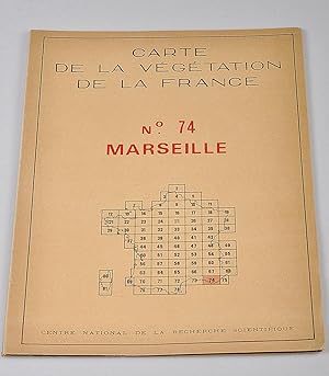 CARTE DE LA VÉGÉTATION DE LA FRANCE N° 74 MARSEILLE