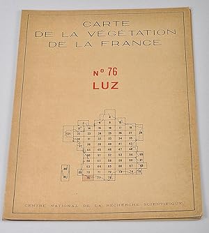 CARTE DE LA VÉGÉTATION DE LA FRANCE N° 76 LUZ