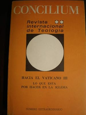 Imagen del vendedor de Concilium. Revista Internacional de Teologa 138 Bis. Hacia el Vaticano III. Lo que est por hacer en la Iglesia a la venta por Librera Antonio Azorn