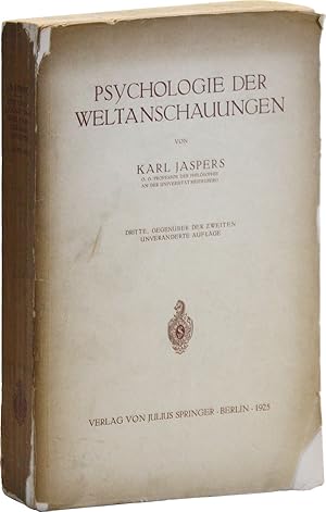 Imagen del vendedor de Psychologie der Weltanschauungen a la venta por Lorne Bair Rare Books, ABAA