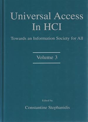 Image du vendeur pour Universal access in HCI. Towards an information society for all. Volume 3 mis en vente par Antiquariaat van Starkenburg