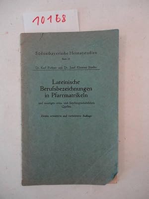 Seller image for Lateinische Berufsbezeichnungen in Pfarrmatrikeln und sonstige Orts- und familiengeschichtliche Quellen for sale by Galerie fr gegenstndliche Kunst