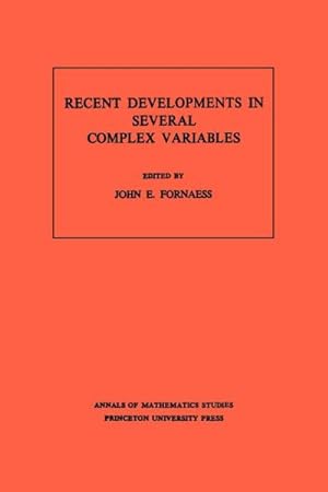 Bild des Verkufers fr Recent Developments in Several Complex Variables zum Verkauf von GreatBookPrices
