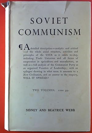 Image du vendeur pour SOVIET COMMUNISM Two Volumes. 1200 pp. A new Civilisation? Vol. I. mis en vente par biblion2