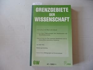 Immagine del venditore per Grenzgebiete der Wissenschaft 41. Jahrgang. 1992 venduto da Gebrauchtb�cherlogistik  H.J. Lauterbach