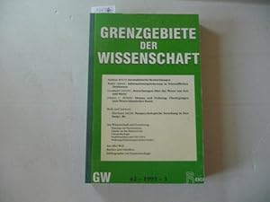 Immagine del venditore per Grenzgebiete der Wissenschaft 42. Jahrgang. 1993 venduto da Gebrauchtb�cherlogistik  H.J. Lauterbach
