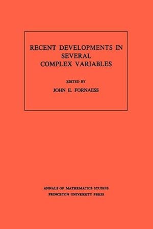 Bild des Verkufers fr Recent Developments in Several Complex Variables zum Verkauf von GreatBookPrices