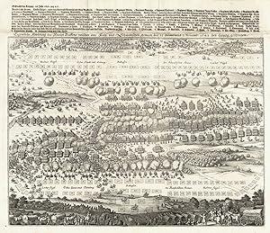 Schlacht bei Breitenfeld im Jahre 1642 ('Eigentliche Abbildung des Haupt Treffens zwischen den Ka...