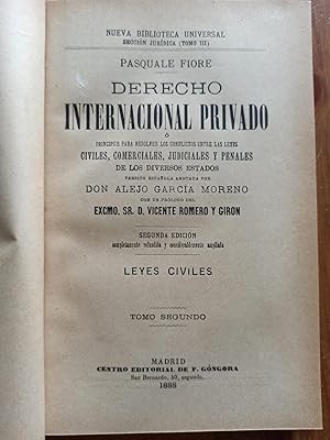 DERECHO INTERNACIONAL PRIVADO :Tomo 2