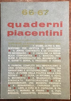 Quaderni Piacentini. N. 67-68, anno XVII, luglio 1978