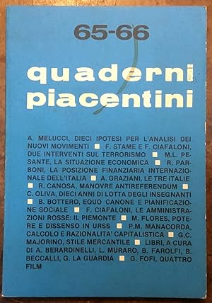 Quaderni Piacentini. N. 65-66, anno XVII, febbraio 1978