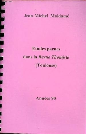 Bild des Verkufers fr Etudes parues dans la Revue Thomiste (Toulouse) annes 90 - Revue thomiste - Extraits - Science et culture intelligence artificielle - place de l'homme dans la nature - science de foi conditions nouvelles du dialogue etc. zum Verkauf von Le-Livre