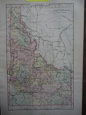 Image du vendeur pour Johnson's Map of Idaho - Original (1895) mis en vente par Imperial Books and Collectibles