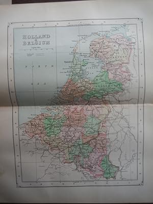 Image du vendeur pour Johnson's Map of Holland & Belgium - Original (1895) mis en vente par Imperial Books and Collectibles