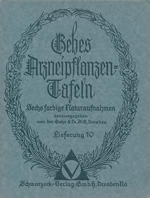 Seller image for Gehes Arzneipflanzen-Tafeln. Lieferung 10. Sechs farbige Naturaufnahmen [in einer Mappe]. for sale by Tills Bcherwege (U. Saile-Haedicke)