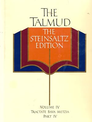 Seller image for The Talmud Volume IV: Tractate Bava Metzia Part IV for sale by Kenneth Mallory Bookseller ABAA