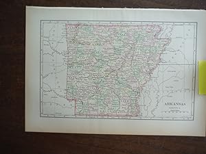 Image du vendeur pour Universal Cyclopaedia and Atlas Map of Arkansas - Original (1902) mis en vente par Imperial Books and Collectibles