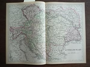 Universal Cyclopaedia and Atlas Map of Austria-Hungary- Original (1902)