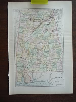 Image du vendeur pour Universal Cyclopaedia and Atlas Map of Alabama - Original (1902) mis en vente par Imperial Books and Collectibles