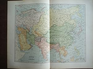 Universal Cyclopaedia and Atlas Map of Asia- Original (1902)