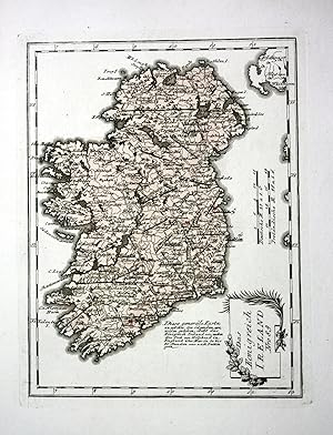 "Das Königreich Ireland" - Ireland Irland island Dublin Galway Cork Limerick map Karte engraving