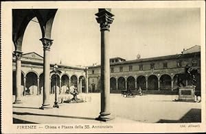 Ansichtskarte / Postkarte Firenze Florenz Toscana, Chiesa e Piazza della SS Annunziata