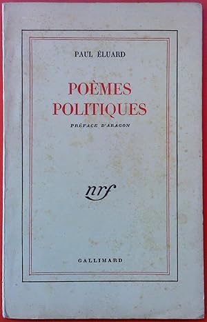 Image du vendeur pour Pomes Politiques, 4e dition mis en vente par biblion2