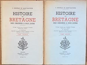 Imagen del vendedor de Histoire de Bretagne des origines  nos jours. 4 me dition augmente d'un index de noms de personnes et de lieux tabli par M. Robet, archiviste. a la venta por Le Songe de Polia