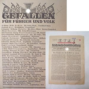 Bild des Verkufers fr Reichsbahn-Beamten-Zeitung. Folge 17/18 vom 6. September 1942, 11. Jahrgang, mit Stempel "Sammlung E b e n b  c k " (= Mnchner Blutordenstrger) * K l e i n l o k o m o t i v e zum Verkauf von Galerie fr gegenstndliche Kunst