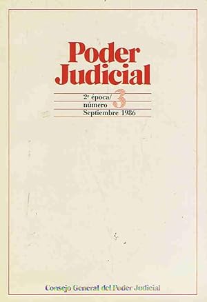 Immagine del venditore per PODER JUDICIAL. 2 POCA. N 3. SEPTIEMBRE 1986 venduto da Librera Torren de Rueda