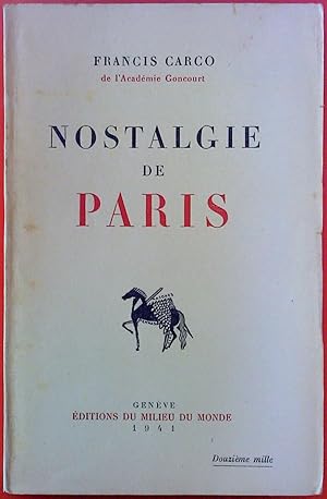 Seller image for Nostalgie De Paris for sale by biblion2