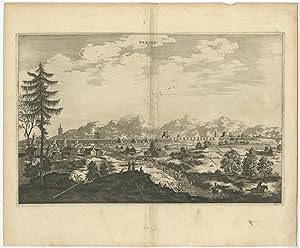 Antique Print of the City of Beijing by Nieuhof (1669)