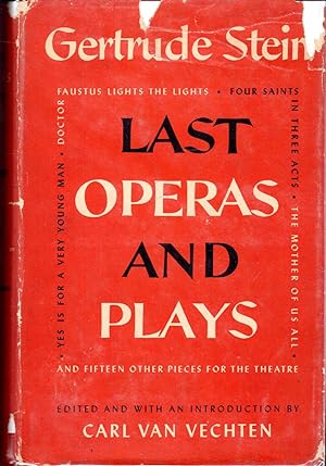 Bild des Verkufers fr Last Operas and Plays zum Verkauf von Dorley House Books, Inc.