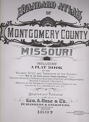 Seller image for Standard Atlas of Montgomery County Missouri Including a Plat Book for sale by McCormick Books