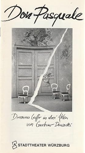 Bild des Verkufers fr Programmheft Gaetano Donizetti DON PASQUALE Premiere 10. Januar 1992 Spielzeit 1992 / 91 zum Verkauf von Programmhefte24 Schauspiel und Musiktheater der letzten 150 Jahre