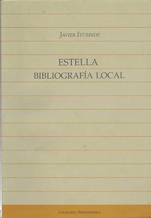 Bild des Verkufers fr Estella, bibliografa local. . zum Verkauf von Librera Astarloa
