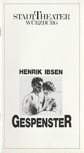 Bild des Verkufers fr Programmheft Henrik Ibsen GESPENSTER Premiere 7. Dezember 1988 Spielzeit 1988 / 89 zum Verkauf von Programmhefte24 Schauspiel und Musiktheater der letzten 150 Jahre