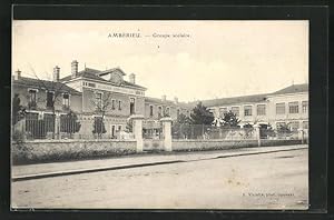Carte postale Amberieu, Groupe scolaire