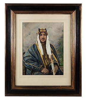 [Crown Prince Saud bin Abdulaziz Al Saud of Saudi Arabia].[London, 1935]. Matt silver print (ca. ...