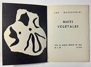 Seller image for Nuits vgtales. Avec un papier dchir de Arp for sale by Fldvri Books