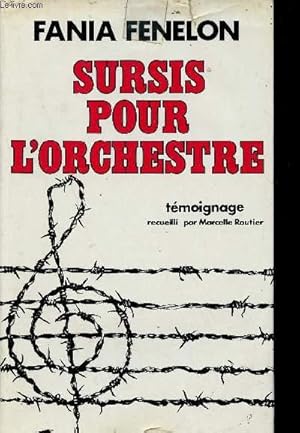 Bild des Verkufers fr Sursis pour l'orchestre. zum Verkauf von Le-Livre