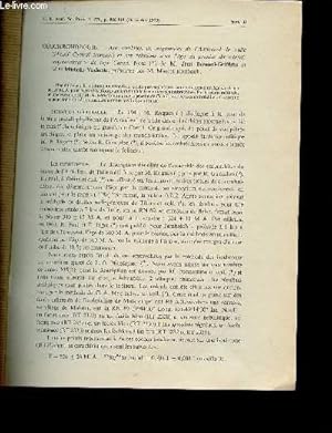 Image du vendeur pour Age cambrien de migmatites de l'Anticlinal de Tulle (Massif Central franais) et ses relations ave cl'ge du granite dit tardimigmatique de type Cornil - Extrait C.R. Acad.Sc. Paris t.270 16 fvrier 1970 srie D. mis en vente par Le-Livre