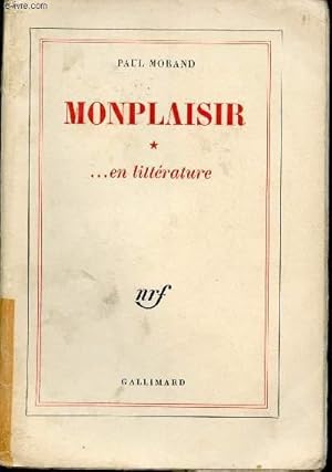 Image du vendeur pour Monplaisir - Tome 1 - En littrature. mis en vente par Le-Livre