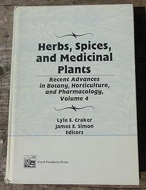Bild des Verkufers fr Herbs, Spices, and Medicinal Plants : Recent Advances in Botany, Horticulture, and Pharmacology zum Verkauf von Defunct Books