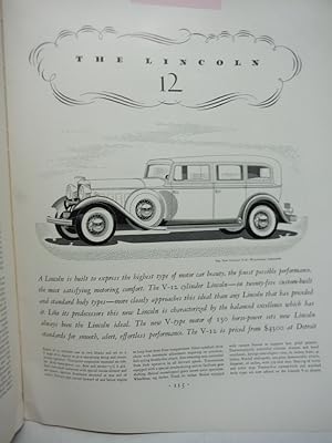 Imagen del vendedor de The Lincoln 12 Advertising - Fortune Magazine February 1932 a la venta por Imperial Books and Collectibles