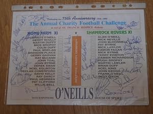 Autographed Souvenir Programme Home Farm XI 75th Anniversary 1928 - 2003 v Shamrock Rovers XI 26 ...