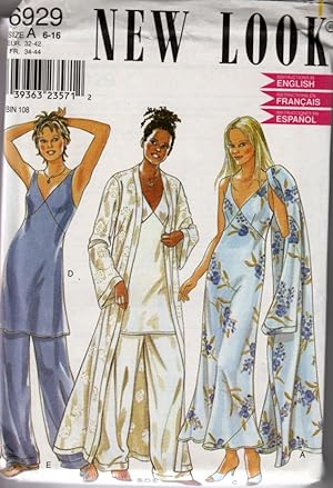 Immagine del venditore per Pattern / Patron New Look 6929 Tenue de nuit venduto da L'ivre d'Histoires