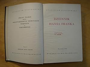 Bild des Verkufers fr Dziennik Hansa Franka zum Verkauf von Polish Bookstore in Ottawa