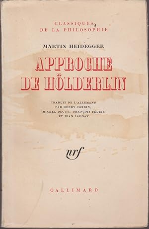 Bild des Verkufers fr Approche de Hlderlin zum Verkauf von Librairie l'Aspidistra