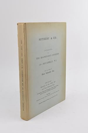 Catalogue of the Magnificent Contents of 148 Piccadilly, W.1. Sold by order of Victor Rothschild,...